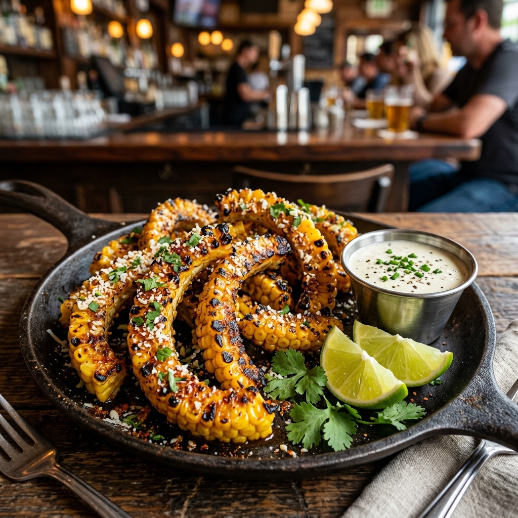Street corn ribs with parmesan and lime